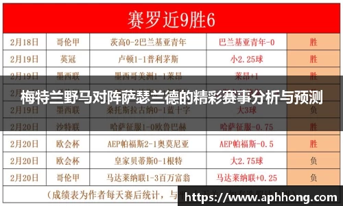 梅特兰野马对阵萨瑟兰德的精彩赛事分析与预测